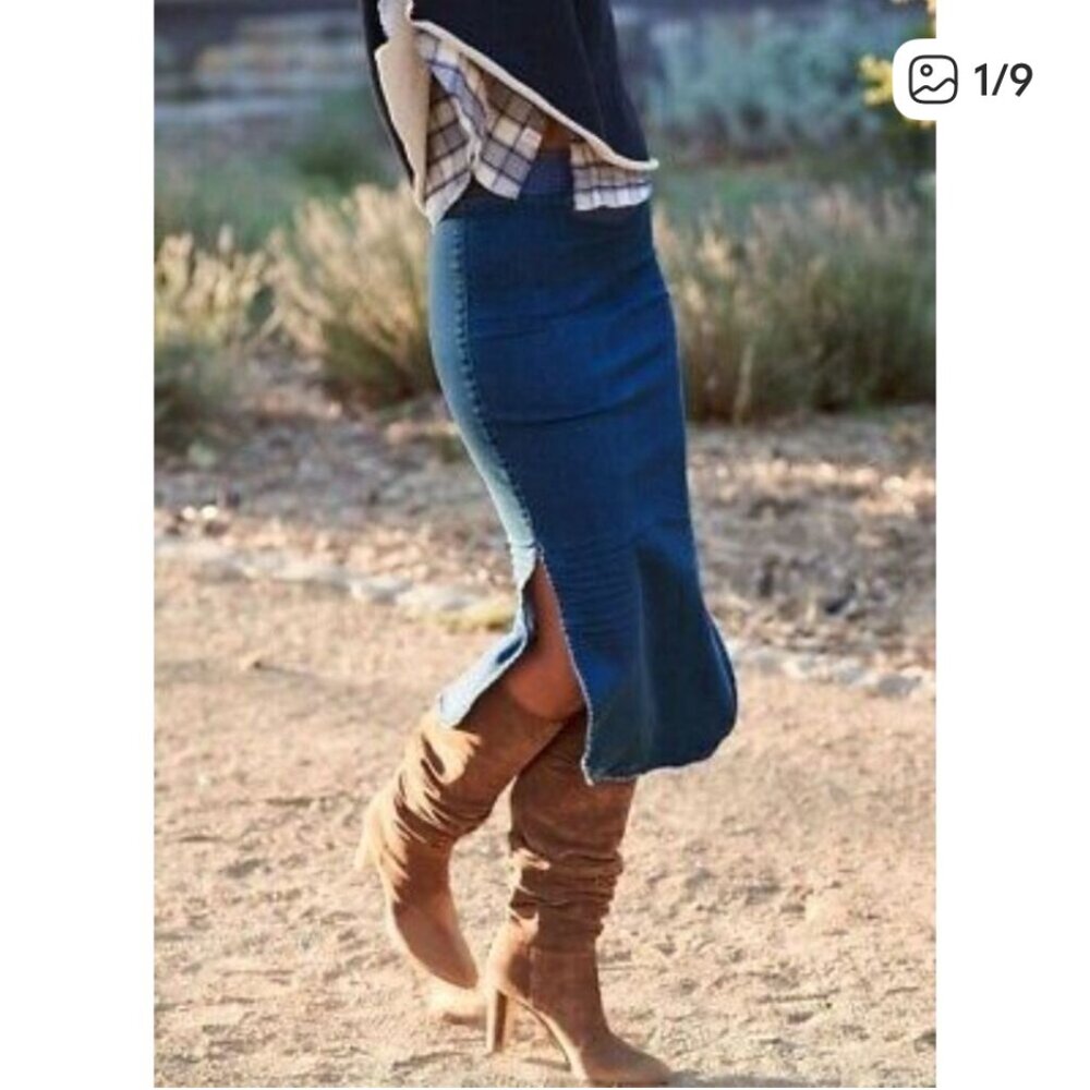Frank & Eileen Donegal Unforgettable Skirt in Blue 1977 Wash Size 2